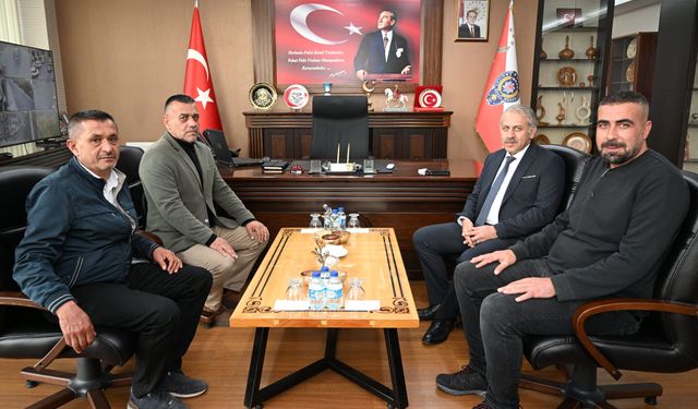 Nevşehir Halk Otobüsleri Kooperatifinden Emniyet Müdürüne Ziyaret