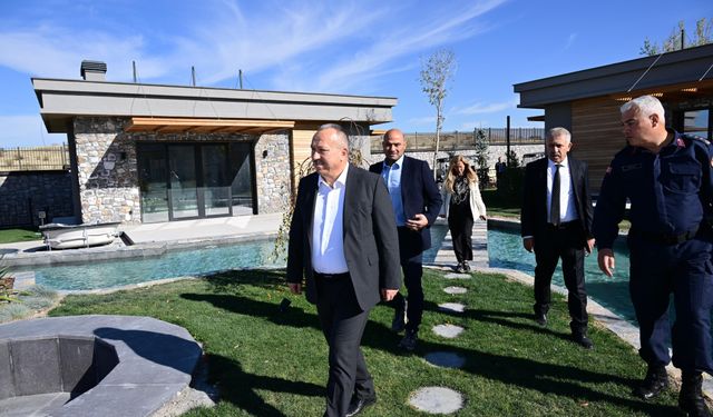 Vali Fidan, Uçhisar’da Fortune Kapadokya Otel İnşaatını İnceledi
