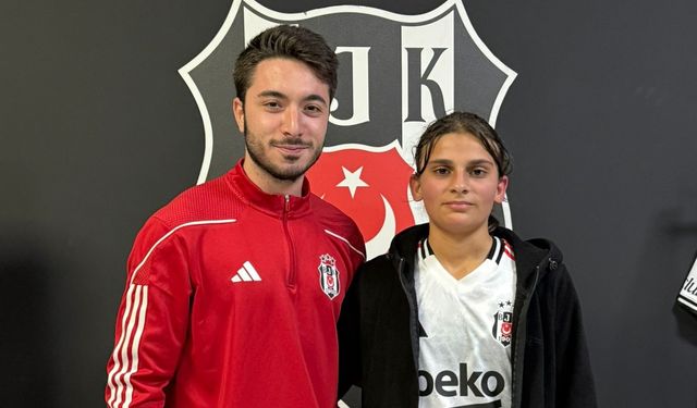 Nevşehirli Ecrin Beşiktaş'ın antrenmanlarında