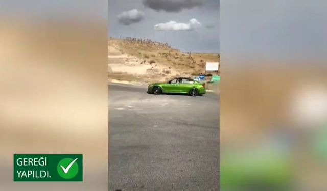 Nevşehir’de Drift Yapan Sürücüye Rekor Ceza! 65 Bin TL Ceza