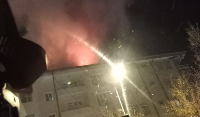 Nevşehir’de çatı katında korkutan yangın
