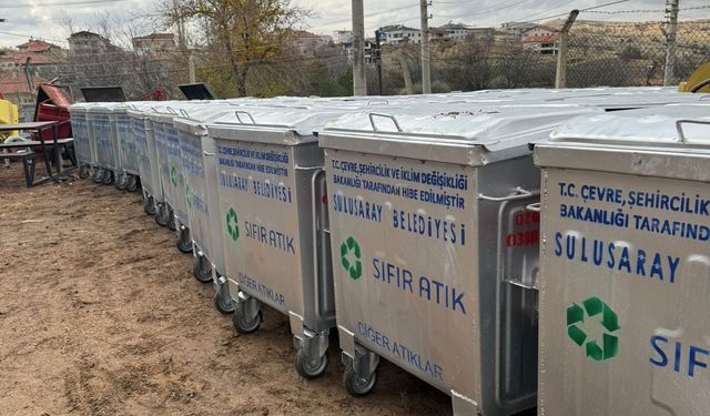 Nevşehir Sulusaray’a Hibe Yeni Çöp Konteynerleri