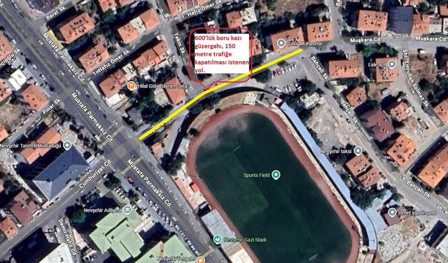 Nevşehir Bahçelievler'de bazı sokaklar trafiğe kapatılacak