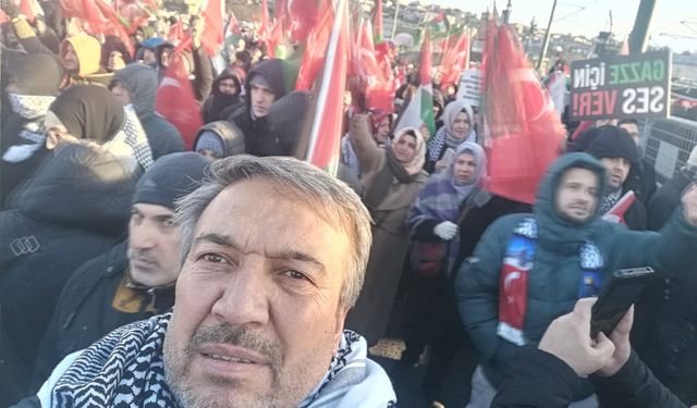 Nevşehir, Gazze İçin Galata Köprüsü’nde Saf Tuttu