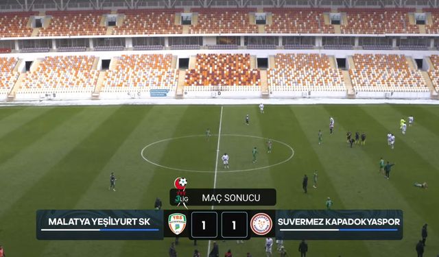 Nevşehir Temsilcisi Suvermez Kapadokya Spor Malatya’dan Puanla Döndü