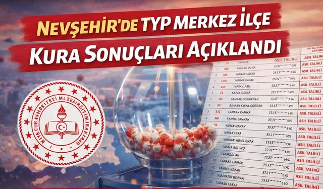 Nevşehir’de TYP Merkez İlçe Kura Sonuçları Açıklandı