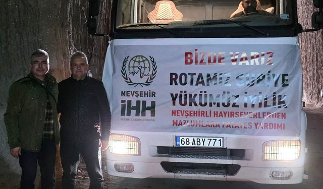 Nevşehir’den Suriye’ye 2 tır patates yardımı