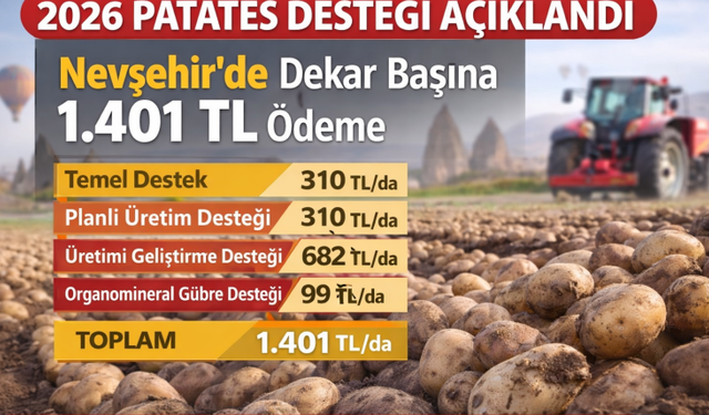 Nevşehirli Patates Üreticisine Büyük Destek