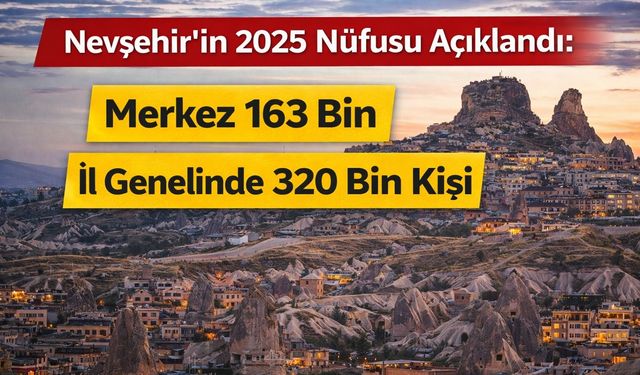 Nevşehir’in 2025 Nüfusu Açıklandı