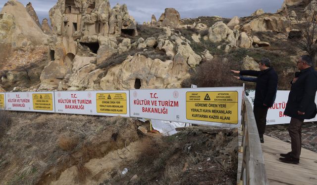 Aslanbay, Göreme’de kurtarma kazılarını inceledi