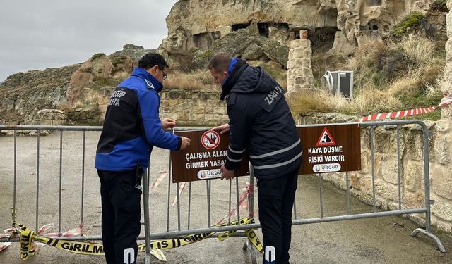 Ürgüp’te Kaya Düşmeleri Tedirgin Etti