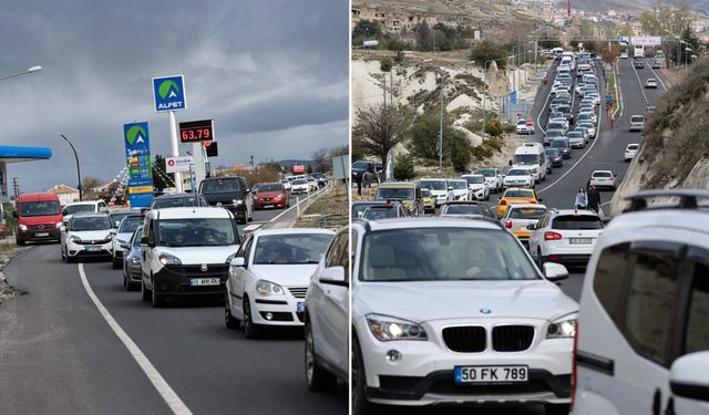 Bayram Dönüşü Nevşehir'de Trafik Yoğunluğu Yaşanıyor