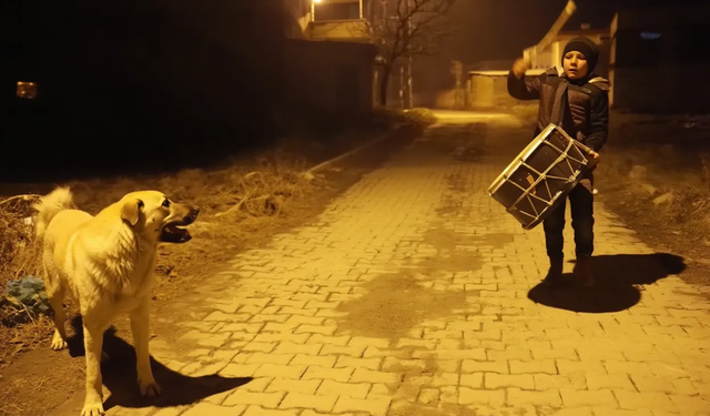 12 Yaşındaki Ebu Bekir köyünü sahurda uyandırdı