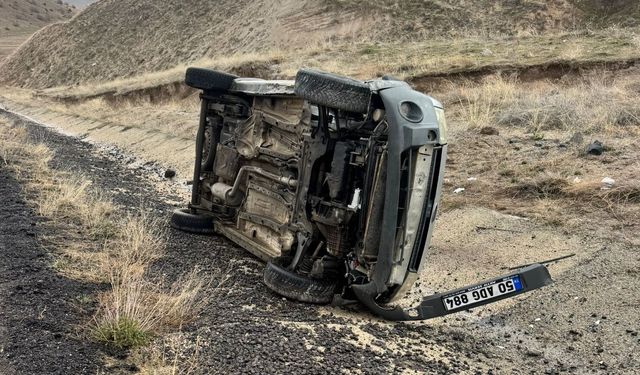 Nevşehir’de ticari araç takla attı: 1 yaralı