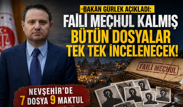 Nevşehir'deki 7 Dosya Yeniden Açılıyor