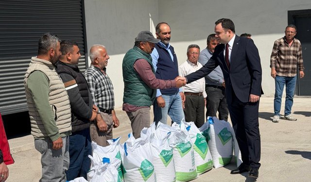 Gülşehirli üreticiye kuru fasulye tohumu dağıtıldı