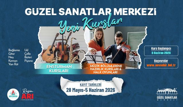 Nevşehir’de Ücretsiz Sanat Kursları Başlıyor