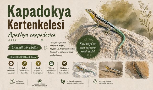 Sadece Nevşehir'de Yaşıyor: Kapadokya Kertenkelesi