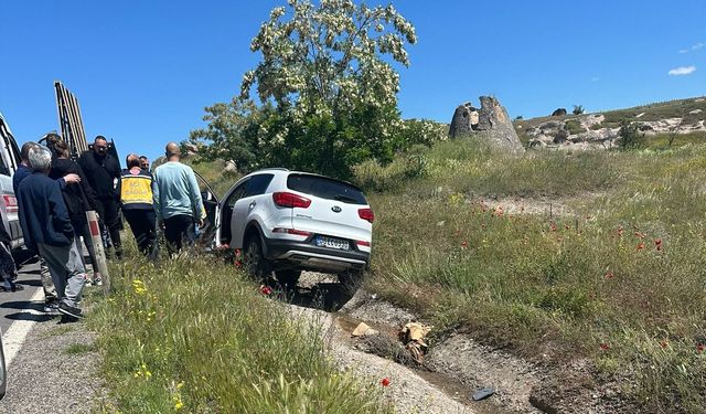 Gülşehir-Nevşehir yolunda kaza anı kamerada
