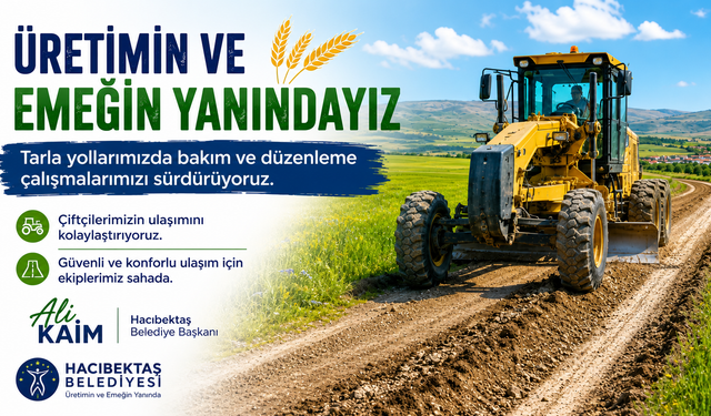 Hacıbektaş’ta Tarla Yollarında Bakım Çalışması