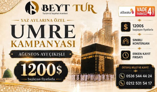 Umre İçin Beyt Tur’dan Yaz Kampanyası
