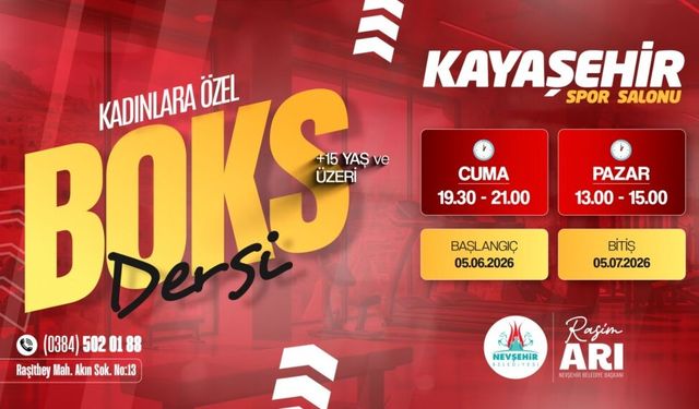 Nevşehir’de Kadınlara Özel Boks Kursu Başlıyor
