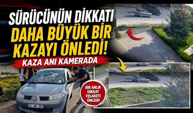 Nevşehir'de yürekleri ağza getiren kaza anı...