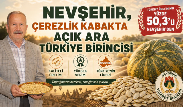 Nevşehir Çerezlik Kabakta Türkiye'nin Zirvesinde