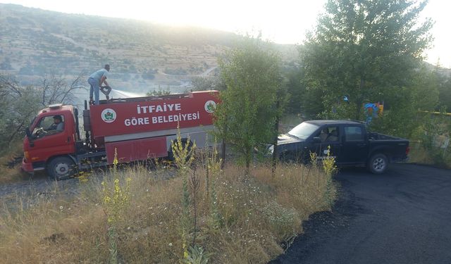 Göre Yolu Üzerinde Çıkan Yangın Söndürüldü