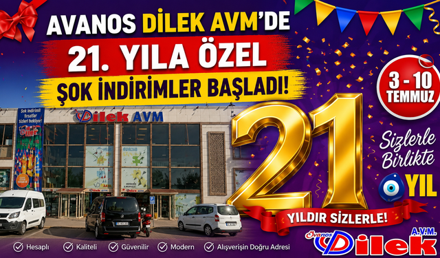 Avanos Dilek AVM'de 21. Yıla Özel Şok İndirimler Başladı