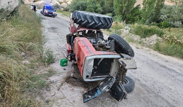 Nevşehir’de Traktör Kayalıktan Düştü