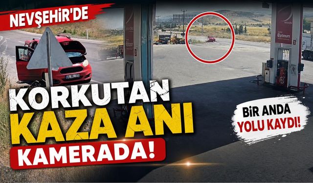 Acıgöl Çıkışında Kaza Anı Kameraya Yansıdı