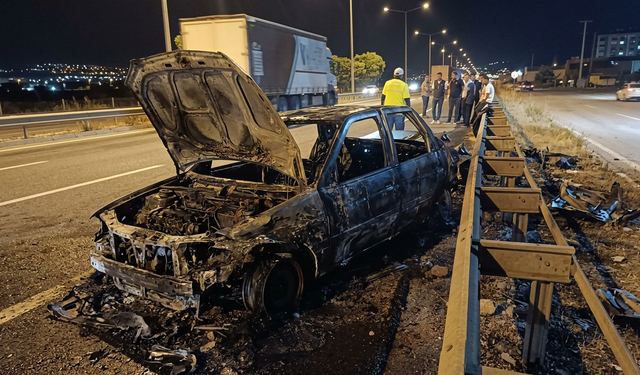Kalaba’da Otomobil Alev Alev Yandı