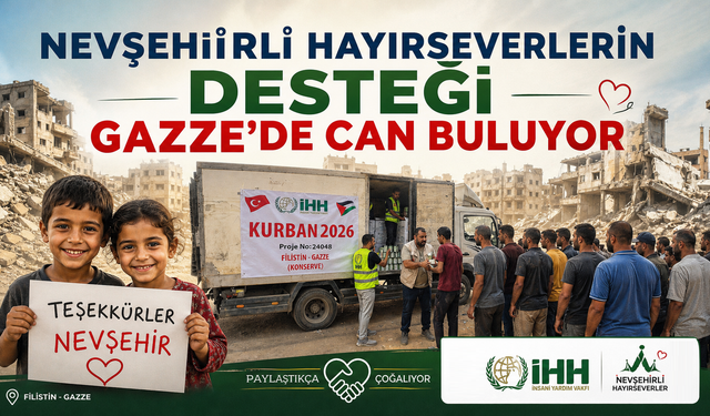 Nevşehir’den Gazze’ye Uzanan İyilik Köprüsü