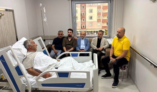 Nevşehir'in İbrahimpaşa Muhtarı Tuncay Orhan’a Geçmiş Olsun Ziyareti
