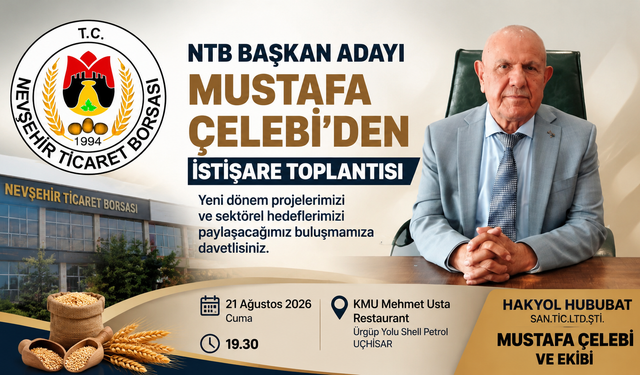 NTB Başkan Adayı Mustafa Çelebi’den İstişare Toplantısı Daveti