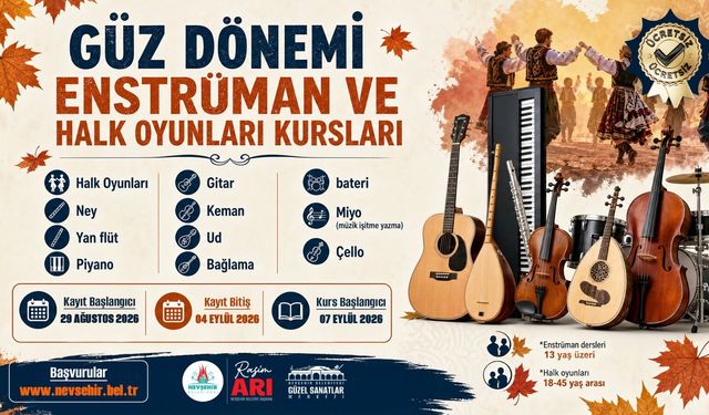 Nevşehir’de Güz Dönemi Sanat Kursları Başlıyor
