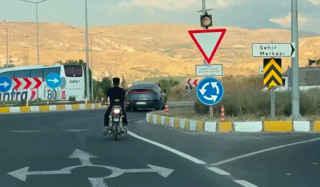 Ürgüp’te Tehlikeli Motosiklet Sürüşü Tepki Çekti