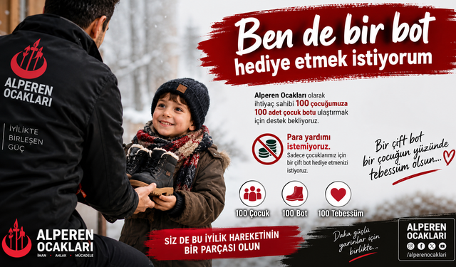 Nevşehir Alperen Ocakları’ndan 100 Çocuğa 100 Bot Kampanyası