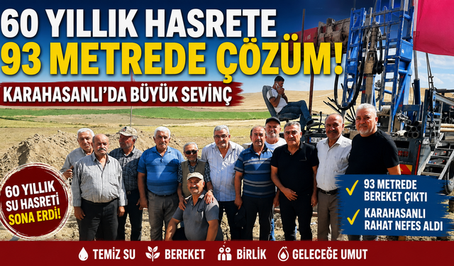 Karahasanlı Köyünde 93 Metrede Su Bulundu