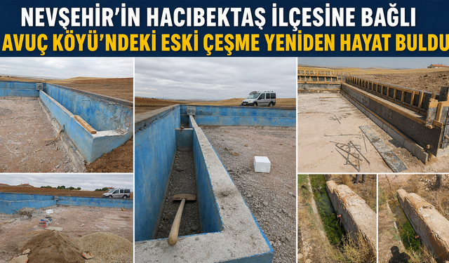 Avuç köyünde eski çeşme yeniden hayat buldu