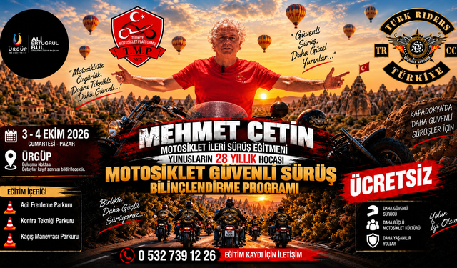 Ürgüp’te Motosikletçilere Güvenli Sürüş Eğitimi