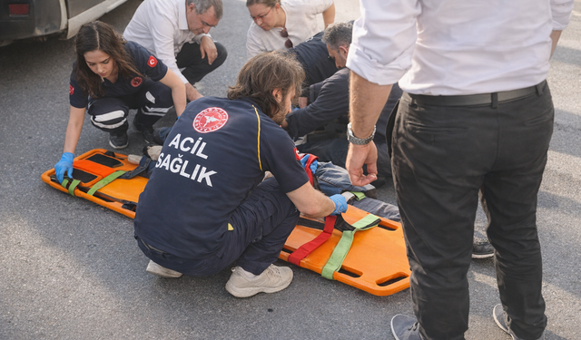 Nevşehir'de motosiklet yayaya çarptı!