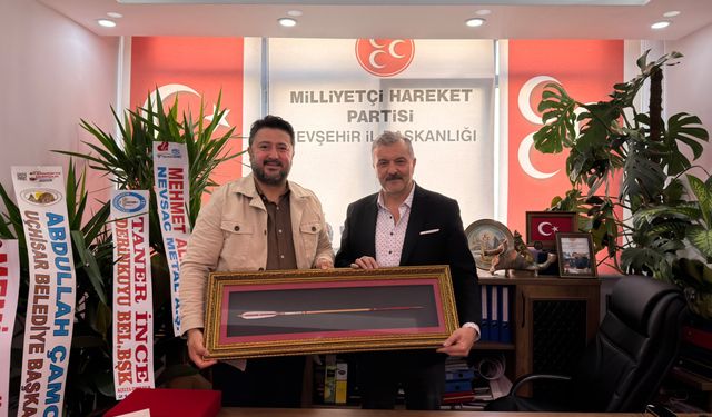 AK Parti Nevşehir Milletvekili Emre Çalışkan’dan MHP İl Başkanı Adnan Doğu’ya Ziyaret