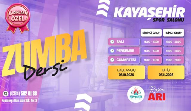 Nevşehir’de Kadınlara Özel Zumba ve Pilates