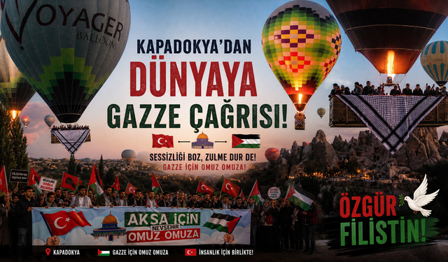 Kapadokya'da Balonlar Kefiyelerle Havalandı
