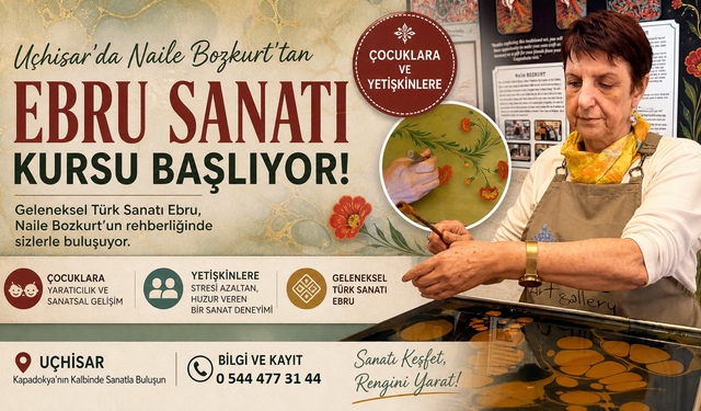 Uçhisar’da Ebru Sanatı Kursu Başlıyor