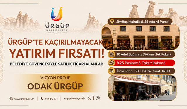 Ürgüp’te Dükkân Sahibi Olmak İsteyenlere Fırsat!