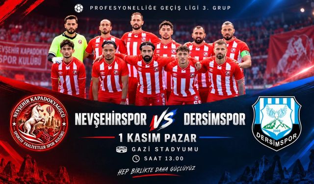 Nevşehirspor’da Dersimspor Mesaisi Sürüyor