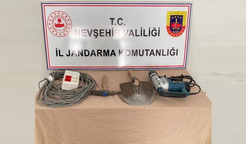 Nevşehir'de 'izinsiz kazı' yapan 1 kişi suçüstü yakalandı